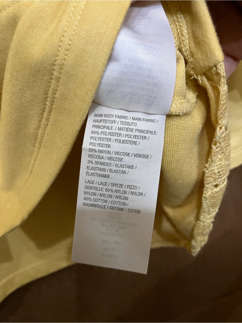Logo Lounge Lace Panel Zip Top - Yellow - Picture 5 of 11